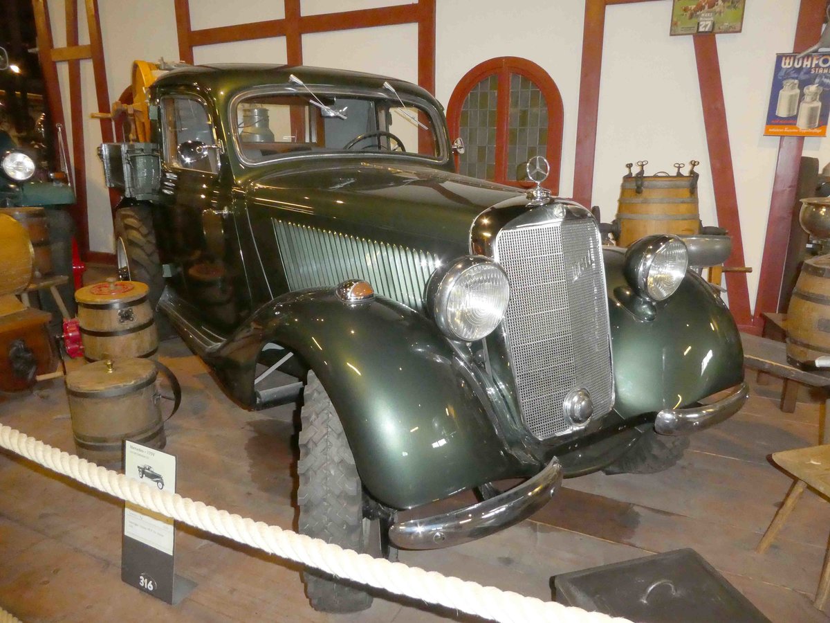 =MB 170 V, Bj. 1950, 1700 ccm, 38 PS, ausgestellt im Auto & Traktor-Museum-Bodensee, 10-2019