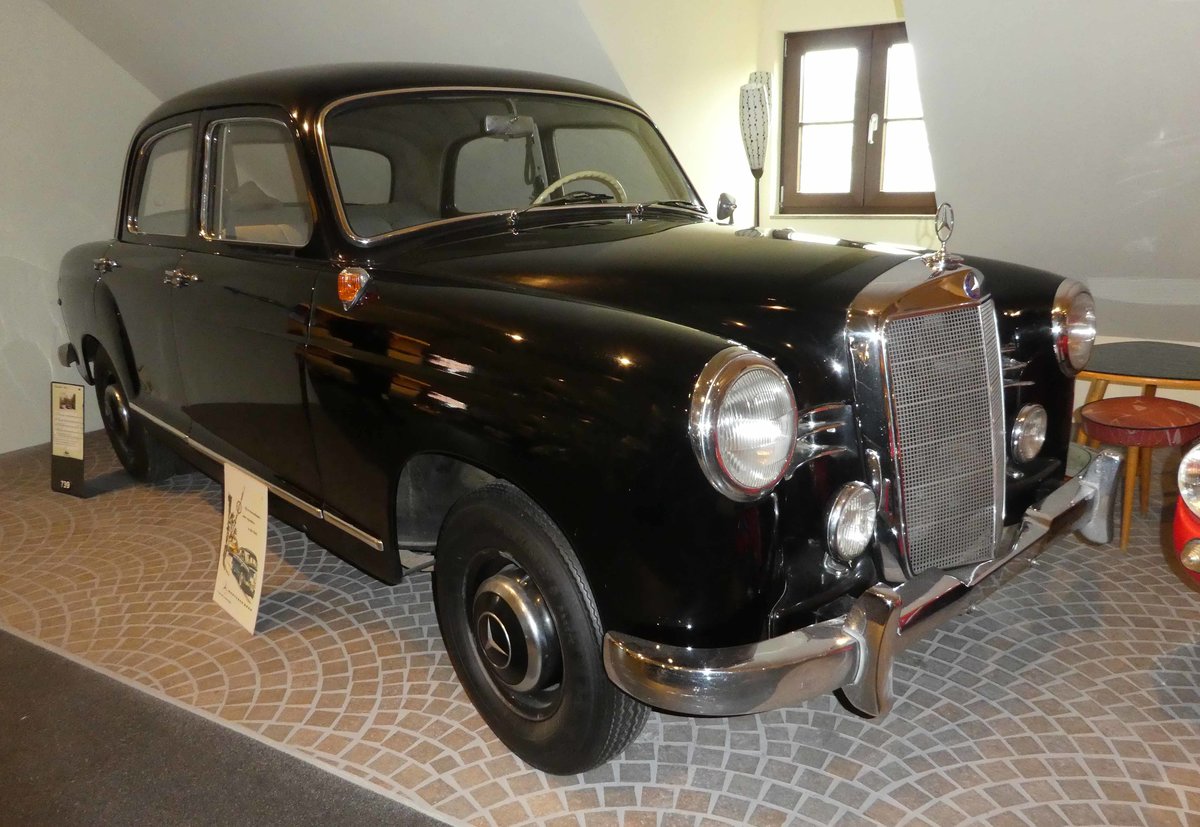 =MB 180 A, Bj. 1957, 1897 ccm, 65 PS, ausgestellt im Auto & Traktor-Museum-Bodensee, 10-2019.