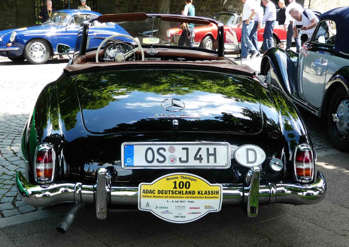 =MB 190 SL Cabrio, Bj. 1960, steht in Fulda anl. der ADAC Deutschland Klassik 2017, Juli 2017