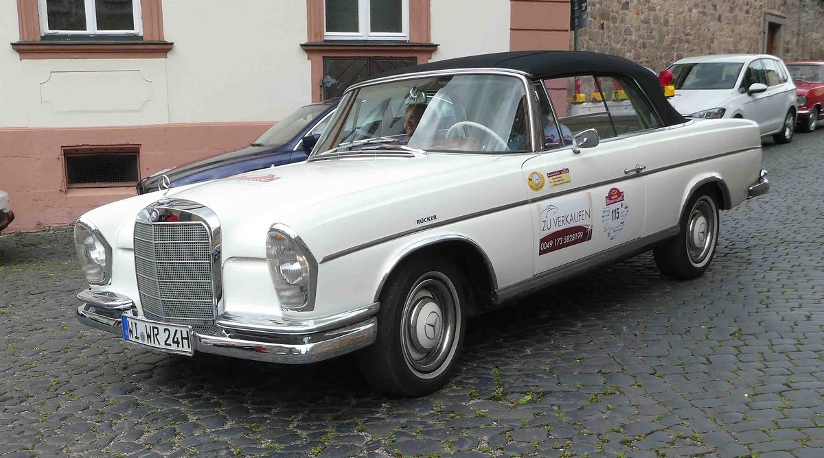 =MB 300 SE Cabrio, Bj. 1967, 6322 ccm, 251 PS, unterwegs in Fulda anl. der SACHS-FRANKEN-CLASSIC im Juni 2019