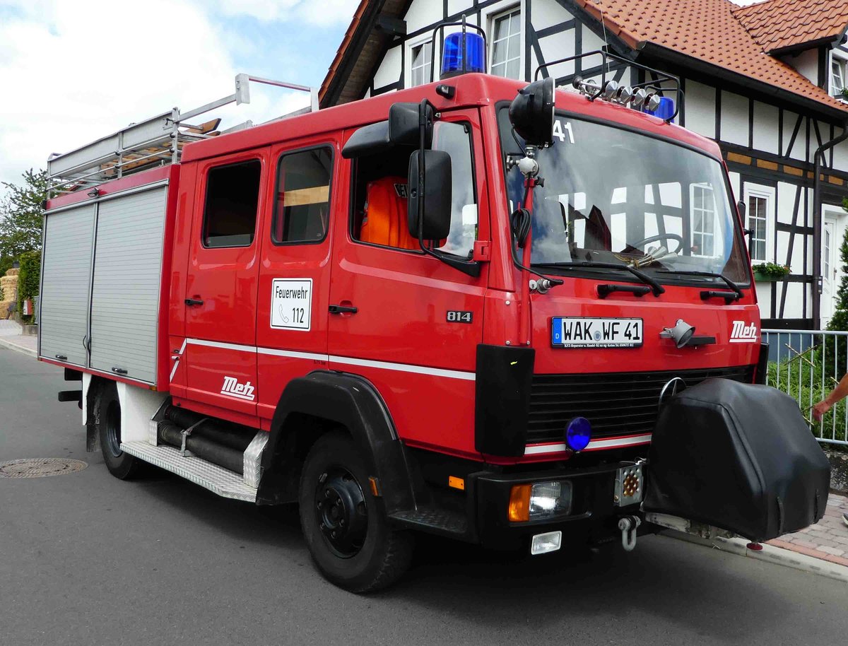 =MB 814 als Löschgruppenfahrzeug eingesetzt beim Ortsjubiläum von Spahl im Juni 2017