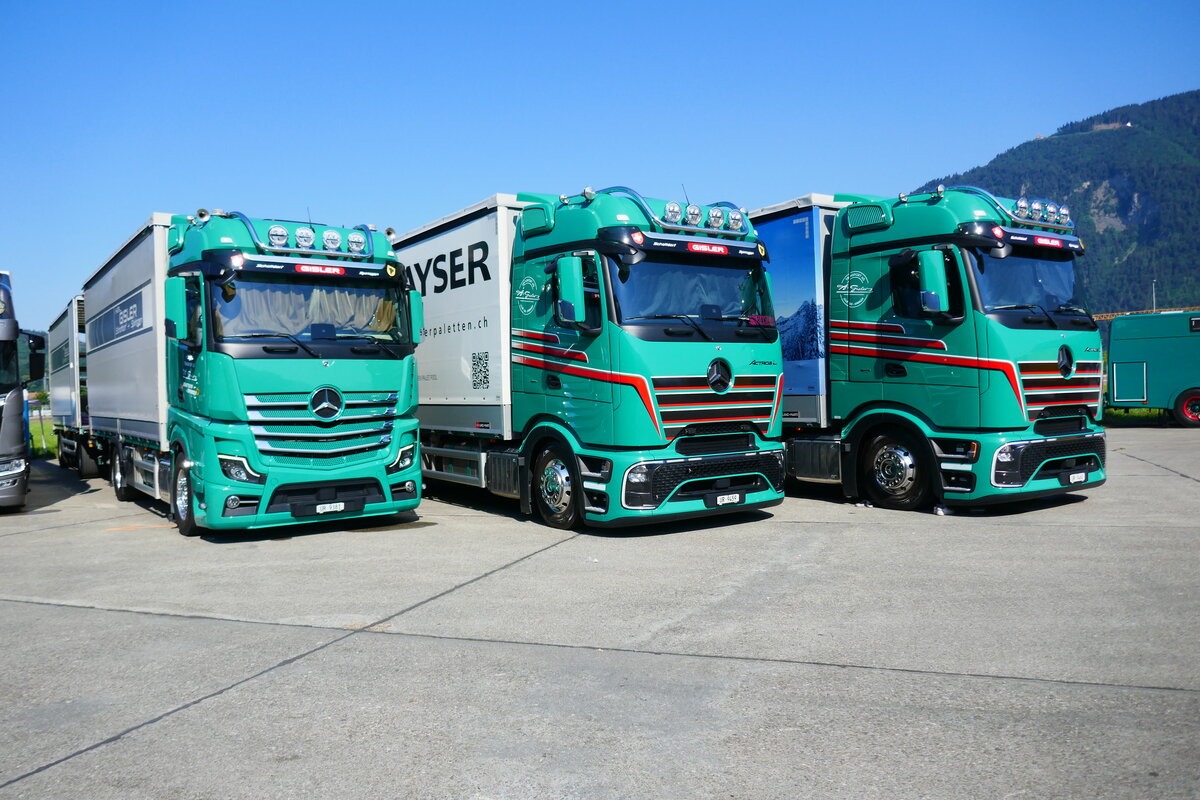 MB Actros H�ngerzug von Gisler am 27.6.26 beim Trucker Festival Interlaken.