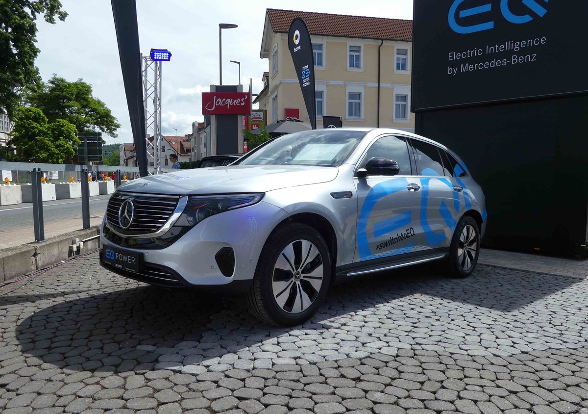 =MB EQ-Power steht als Ausstellungsfahrzeug beim Hessentag 2019 in Bad Hersfeld, 06-2019