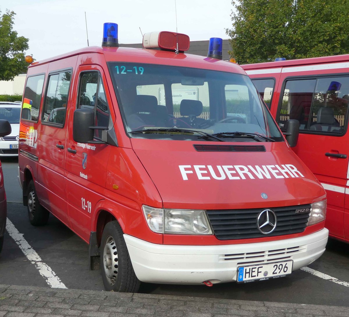 =MB Sprinter als MTW der Feuerwehr ROHRBACH steht in Hünfeld anl. der Hessischen Feuerwehrleistungsübung 2019, 09-2019
