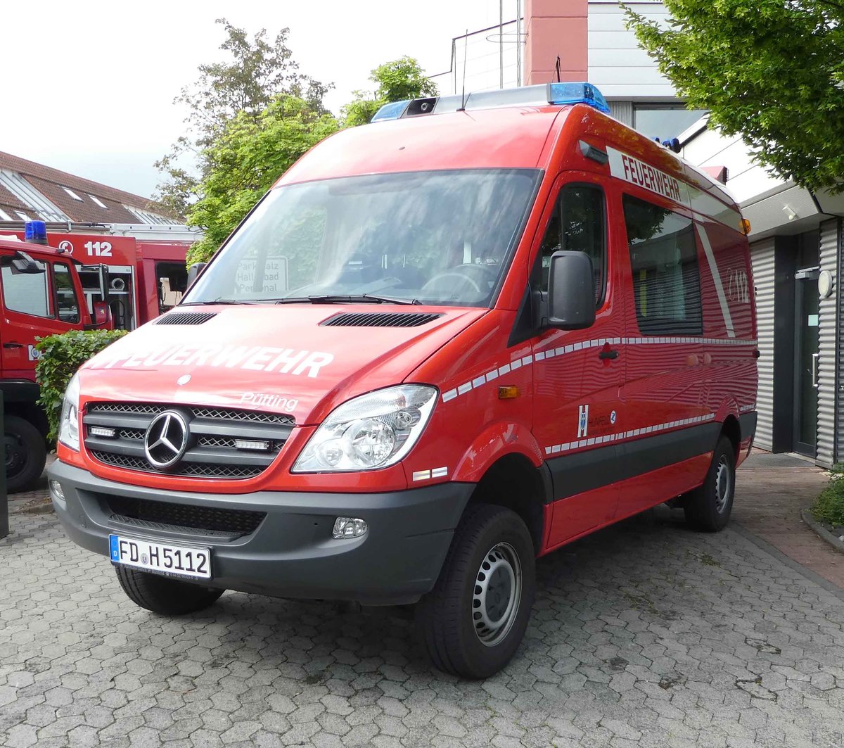 =MB Sprinter als Vorausrüstwagen der Feuerwehr HÜNFELD ausgestellt beim Tag der offenen Tür im Juni 2019