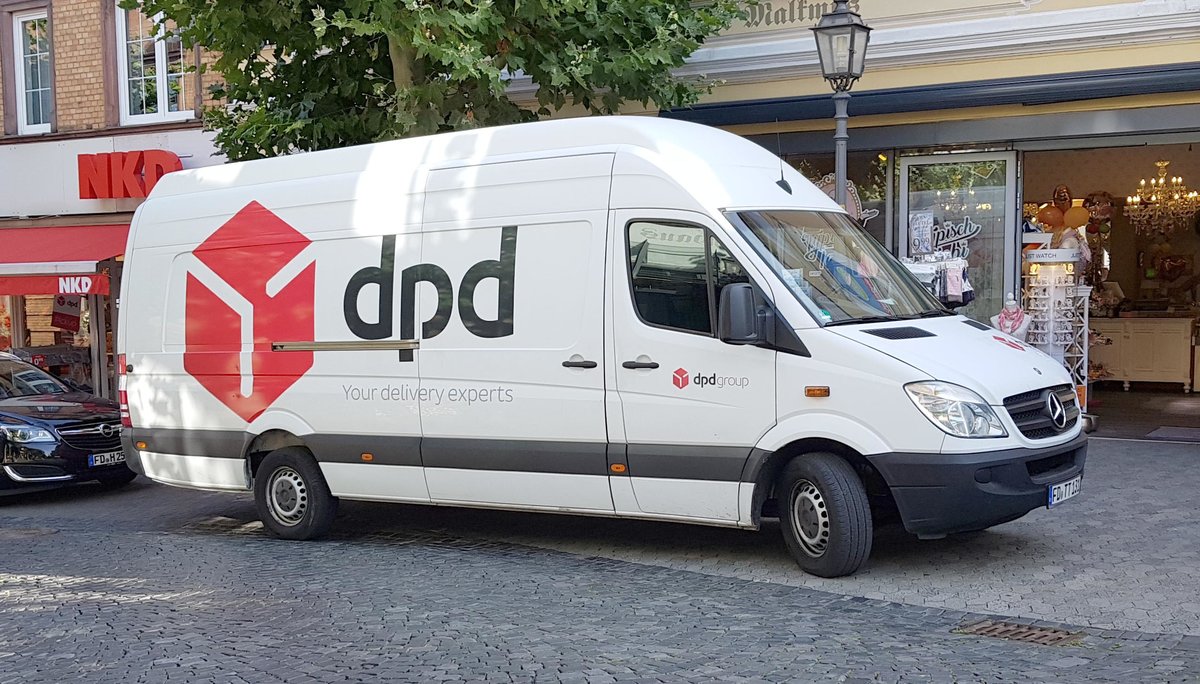 =MB Sprinter von DPD auf Tour in Hünfeld im August 2019