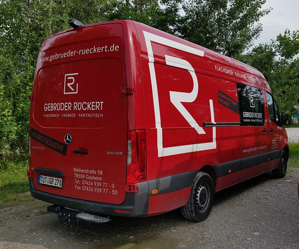 MB Sprinter der Firma RÜCKERT steht im Juli 2022 in Piding