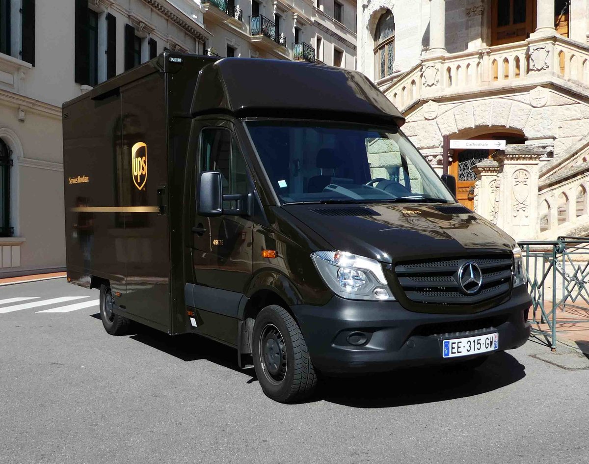 =MB Sprinter von UPS unterwegs in Monaco im September 2017