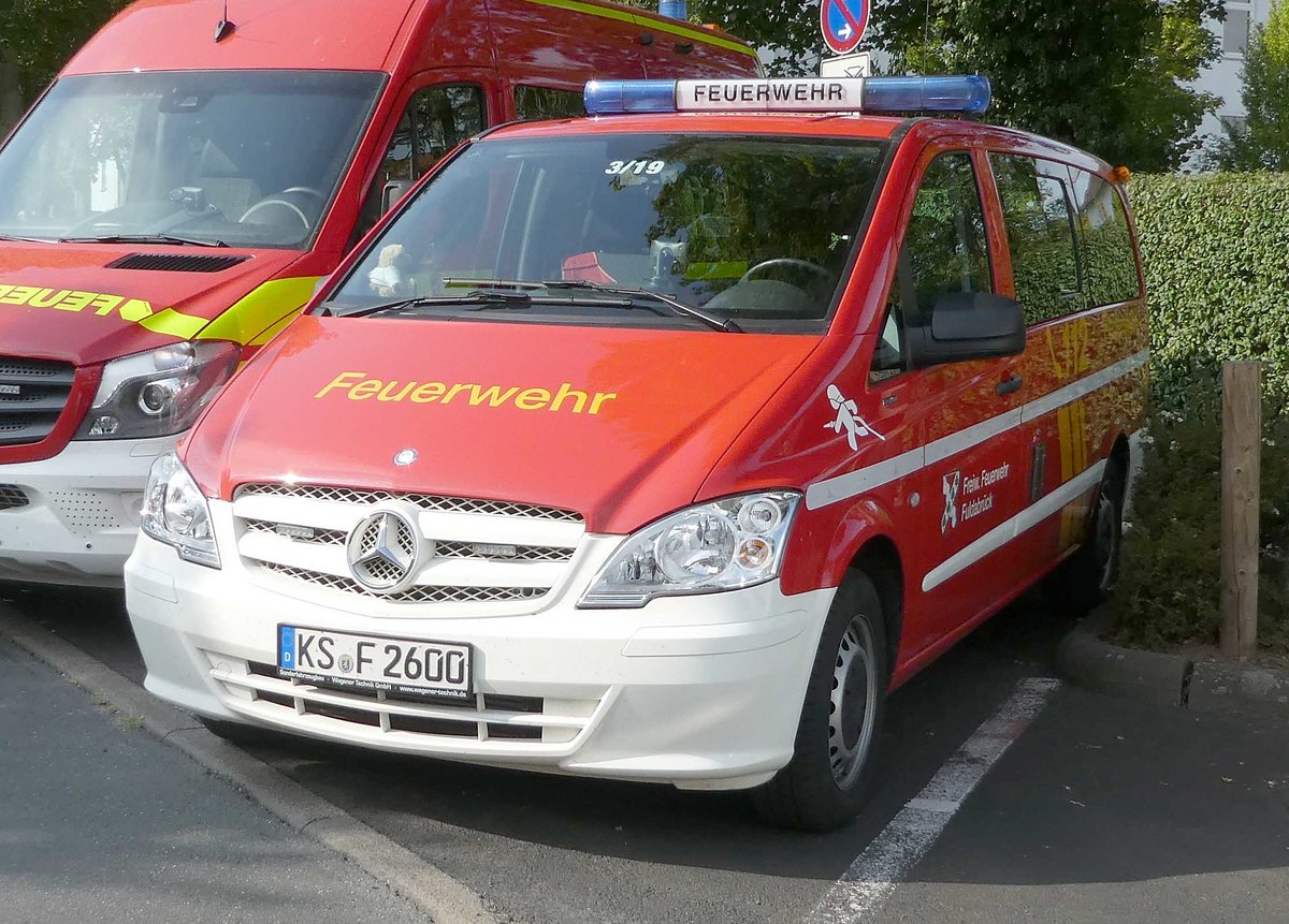 =MB Viano als MTW der Feuerwehr FULDABR�CK steht in H�nfeld anl. der Hessischen Feuerwehrleistungs�bung 2019, 09-2019