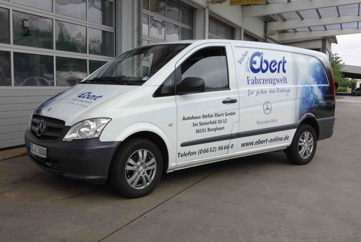 MB Viano der Firma  EBERT , gesehen in 36088 H�nfeld im August 2015