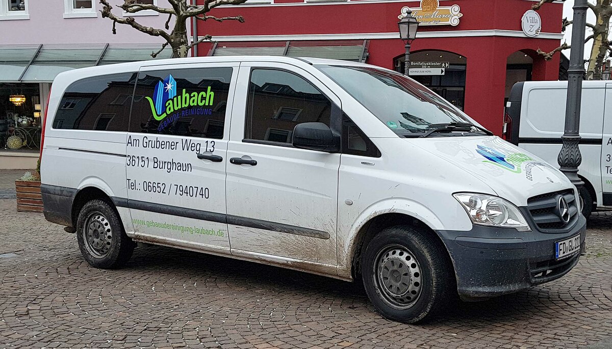 =MB Viano von LAUBACH-Geb�udereinigung steht im Januar 2022 in H�nfeld