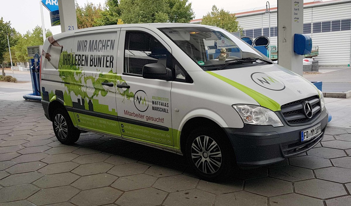 =MB Viano vom Maler MARSCHALL ben�tigt Kraftstoff im Oktober 2020