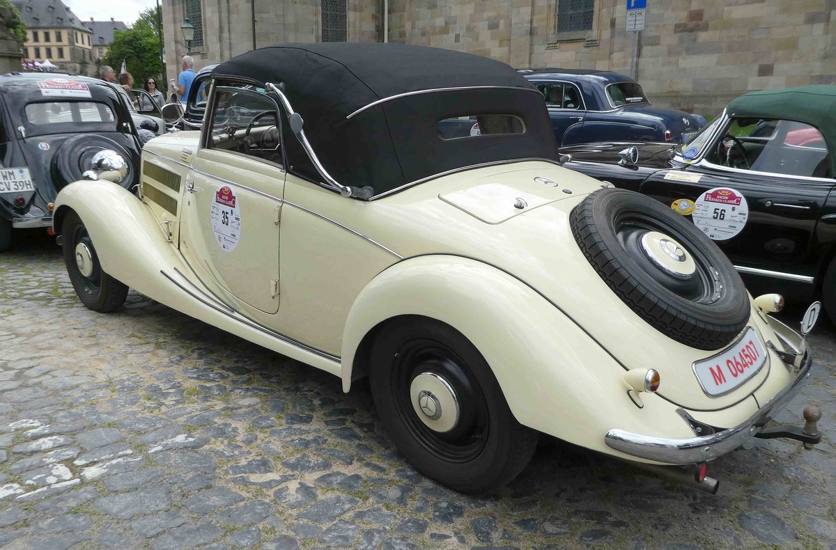 =Mercedes 170 V Cabrio A, Bj. 1939, 1685 ccm, 38 PS, gesehen in Fulda anl. der SACHS-FRANKEN-CLASSIC im Juni 2019