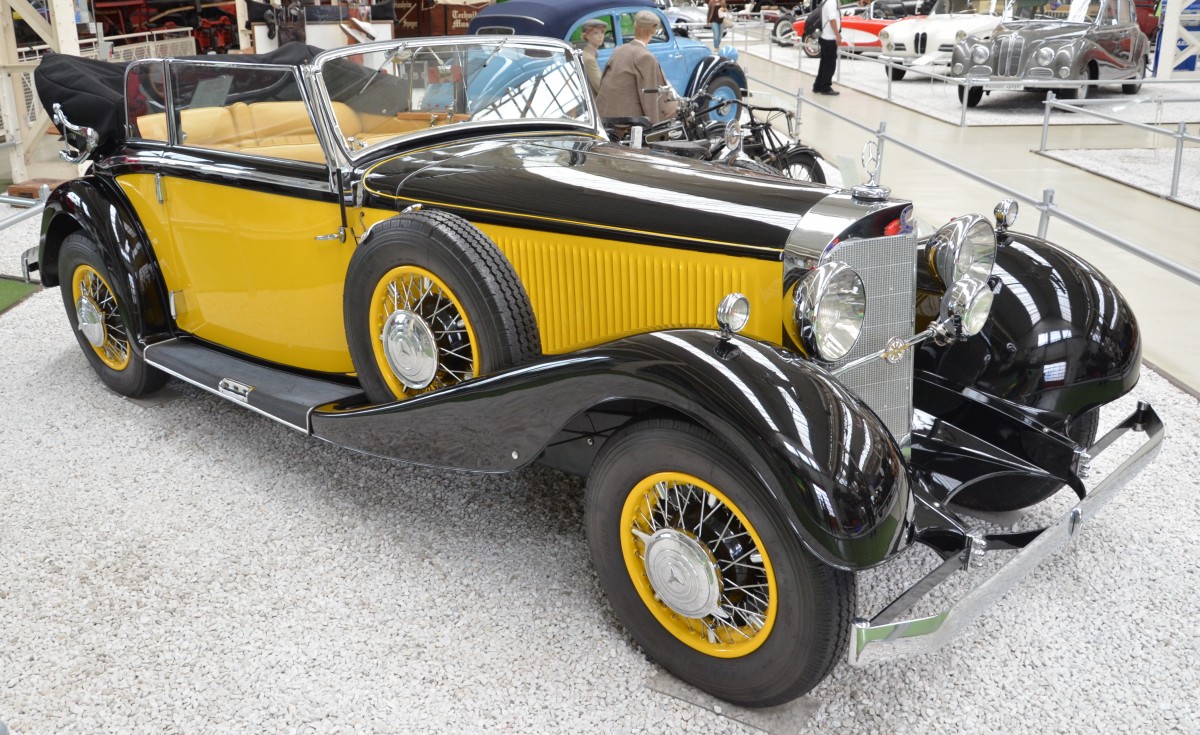 Mercedes-Benz 380K Baujahr:1934, Hubraum:3820 ccm, Leistung: 90 PS. Gesehen im Museum Speyer am 09.06.2015.