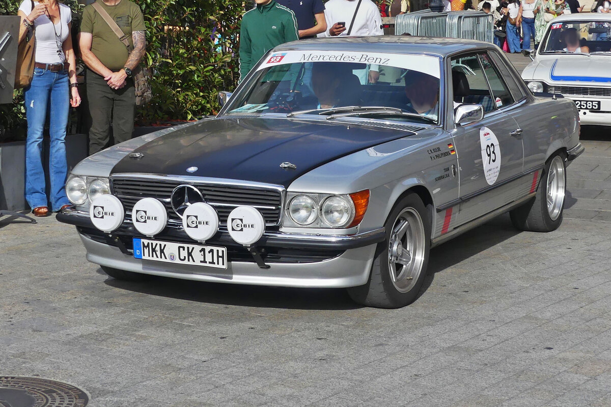 Mercedes Benz 450 SLC, nahm an der Luxemburg Classic Rallye teil. 12.09.2026