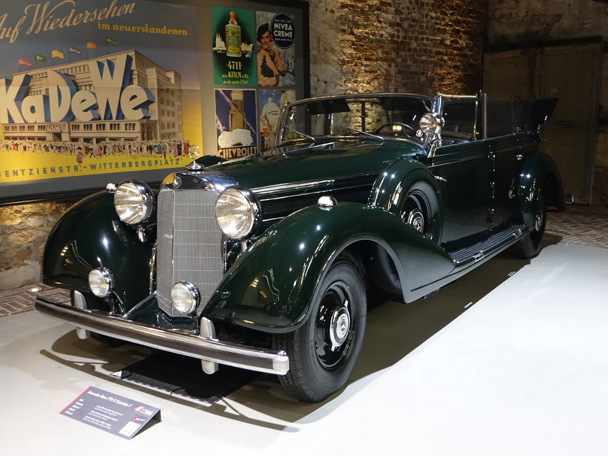 Mercedes Benz 770 K Cabriolet, Baujahr 1939, 8 Zylinder, 7655 Cm, 230 PS, Nationales Automuseum The Loh Collection (27.06.2026)