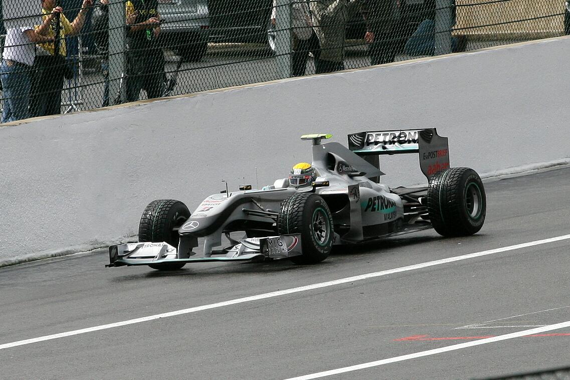Mercedes-Benz MGP W01 Start Nr. 4 mit Nico Rosberg beim Großen Preis von Belgien im
September 2010 in Spa-Francorchamps