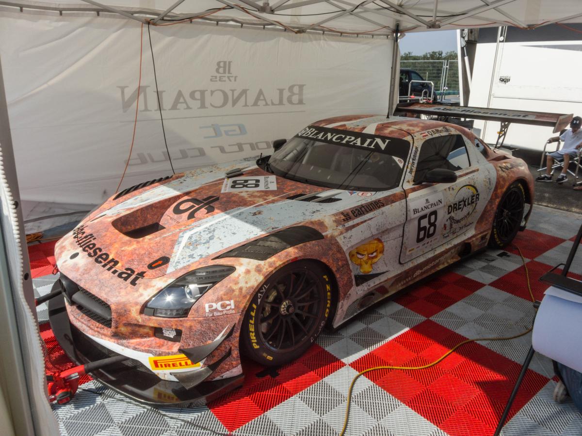 Mercedes-Benz SLS AMG in der Blanckpain Cup, fotografiert am 26.08.2017.