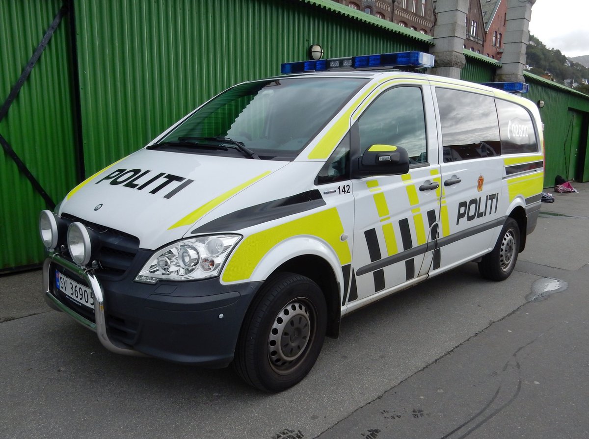 Mercedes Einsatzfahrzeug der norwegischen Polizei am 07.09.16 in Bergen (NOR)



