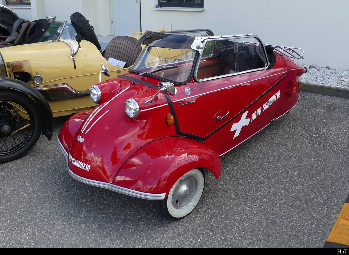 Messerschmitt Kabinenroller an der Oldtimer Ausstellung auf dem Flughafen Bleienbach am 29.05.2022