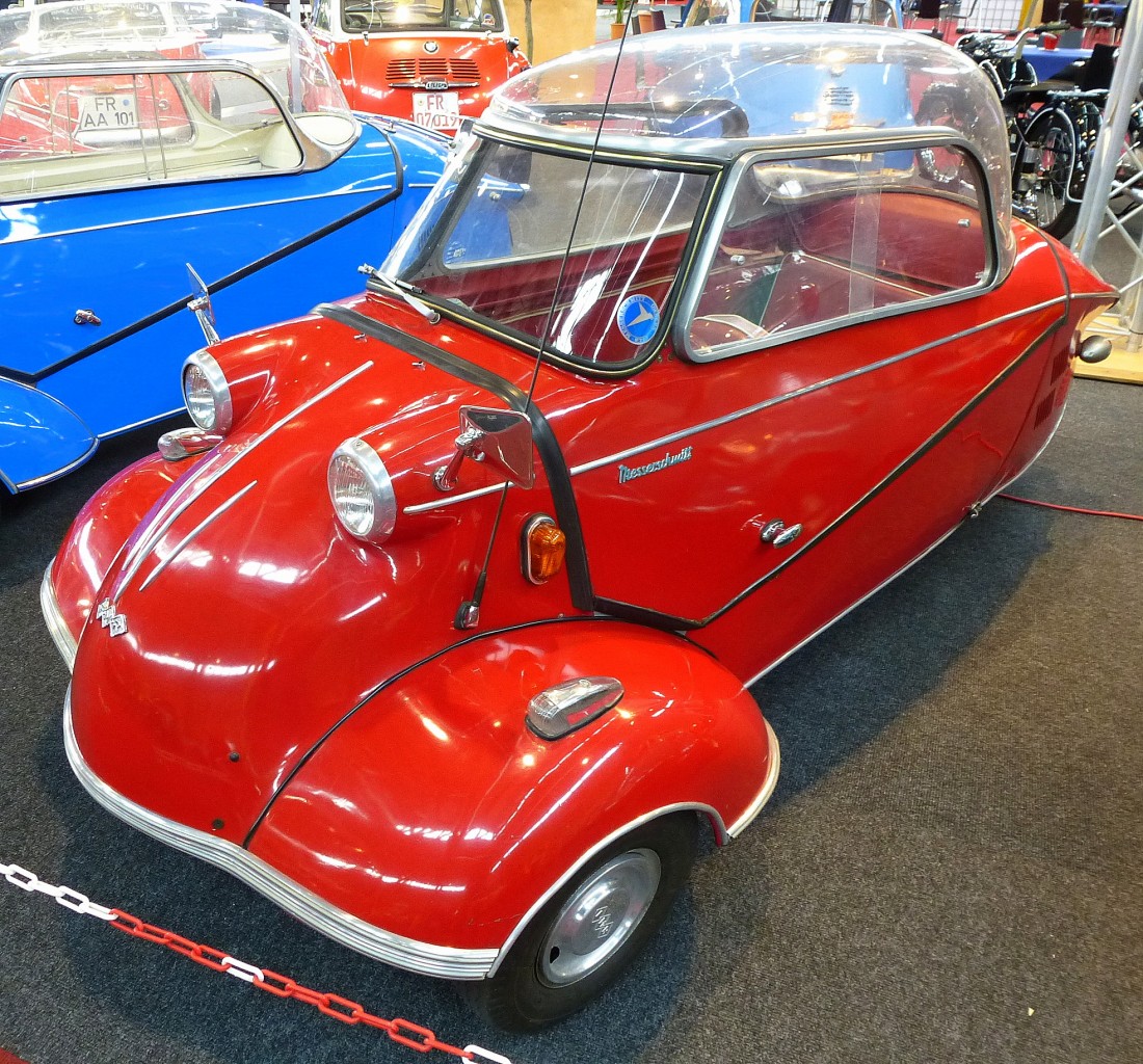 Messerschmitt Kabinenroller, ausgestellt zur Automesse Freiburg im Feb.2014