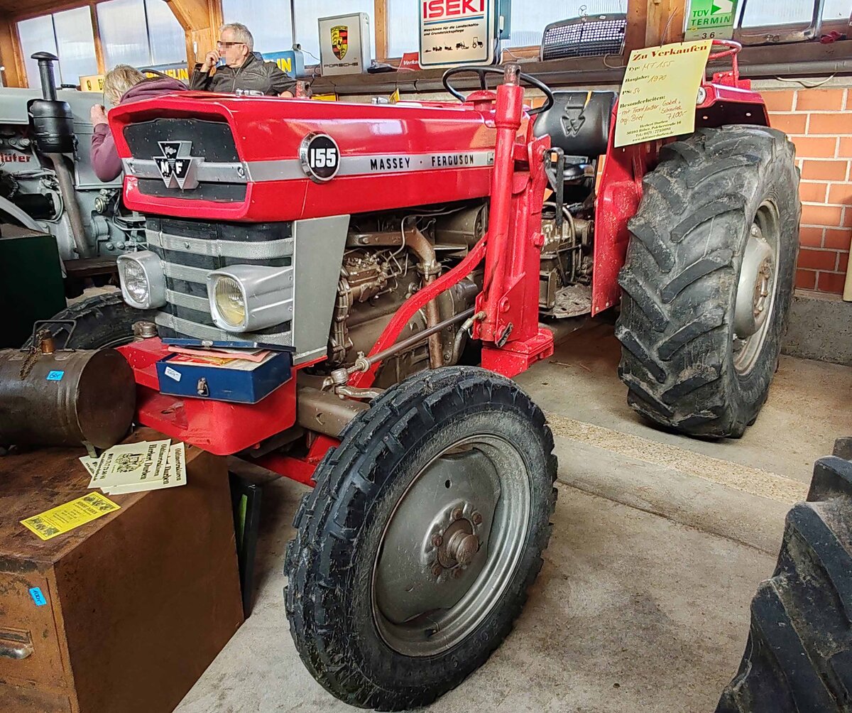 =MF 155, Bj. 1970, 54 PS, steht zum Verkauf bei der Bulldogmesse in Alsfeld, 10-2025