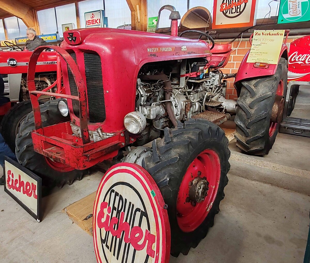 =MF DT 7000, Bj. 1965, 65 PS, steht zum Verkauf bei der Bulldogmesse in Alsfeld, 10-2025