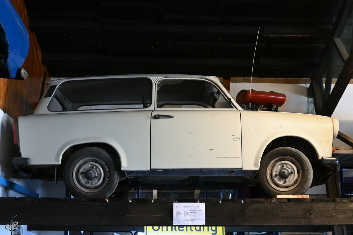 Mitte August 2021 war im DDR-Museum Dargen ein Trabant 601 Universal ausgestellt.