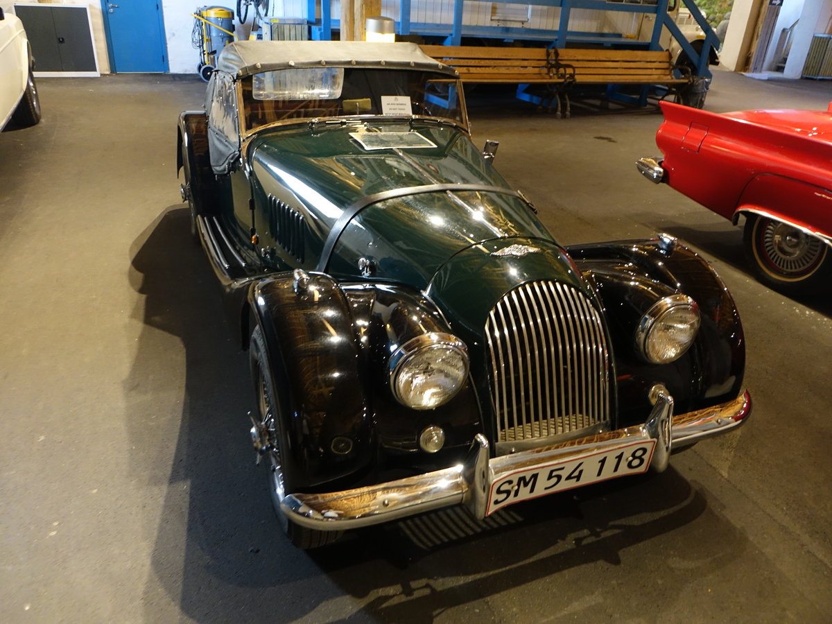 Morgan Plus, Baujahr 1959 mit Ford Motor, Automuseum Egeshov (06.06.2018)