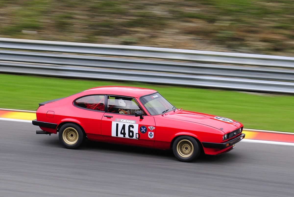Nr.146 FORD Capri, Bj.1979, 3000ccm, BENN Robin (GBR),beim Closed Wheel Race, des Historic Sports Car Club im Rahmen der Classic SPA SIX HOURS 19.September 2015.
