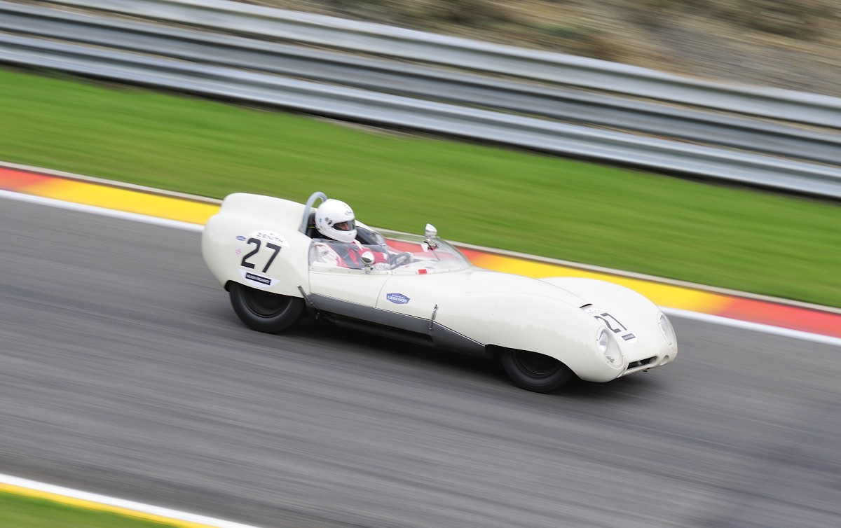 Nr.27 LOTUS 15, Bj.1959, Fahrer: VERCOUTERE Ivan(F) & WOLFE Andy(GB). Bei der Woodcote Trophy & Stirling Moss Trophy [Motor Racing Legends] SPA SIX HOURS 19.September 2015 