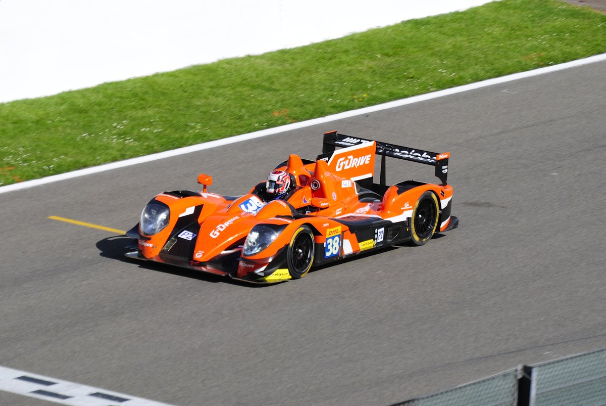 Nr.38, Jota Sport (G-Drive), Gibson 015S (Nissan) LMP2 (Le-Mans-Prototyp), Fahrer: Simon Dolan, Giedo van der Garde, Jake Dennis am 7.5.2016 bei der FIA WEC 6h Spa Francorchamps. Für die offenen Prototypen läuft die letzte Saison.
