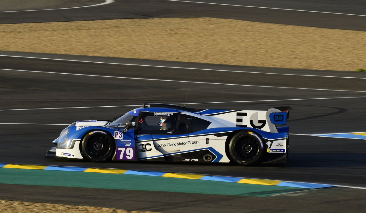 Nr.79 Ligier JS P3 - Nissan LMP3, von ECURIE ECOSSE / NIELSEN Racing, für die Fahrer: Colin Noble & Alasdair McCaig, am 14.06.2018 beim Zeittraining. Rahmenprogramm  Road To Le Mans 2018  der 86. Ausgabe der 24 Stunden Le Mans