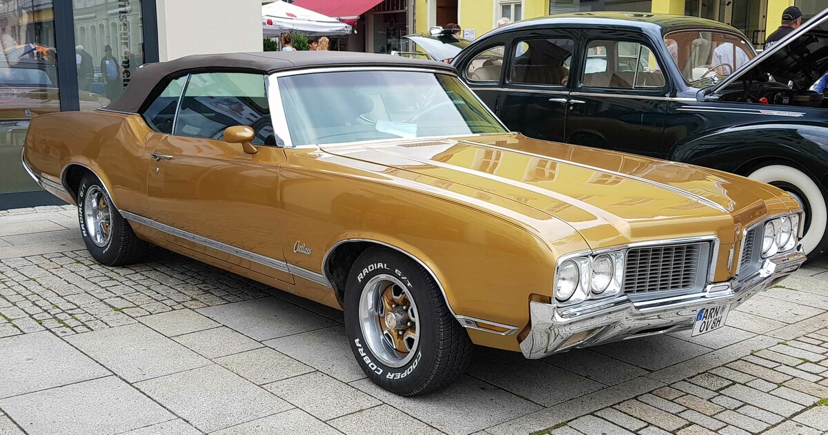 =Oldsmobile Cutlass Supreme, Bj. 1970, 310 PS, ausgestellt bei den Meiningen Classic 2022 im Juli