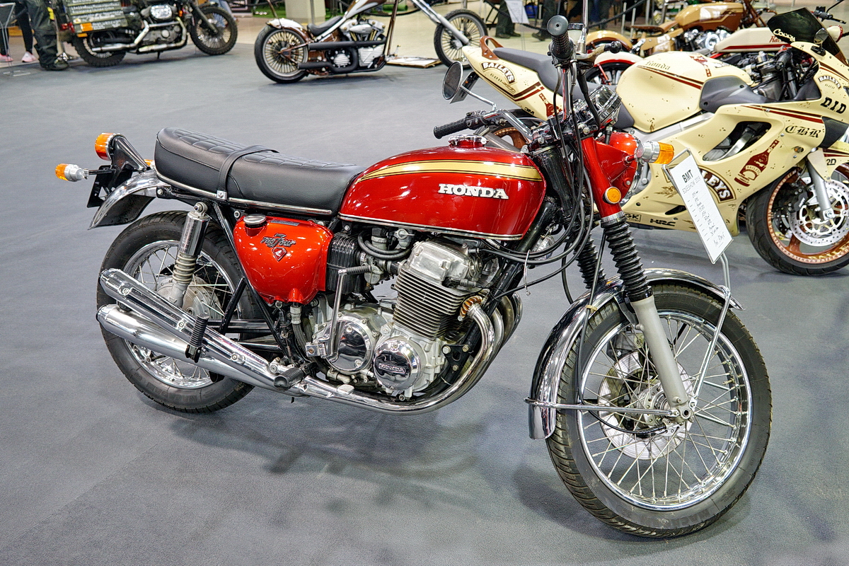 Oldtimer Honda CB 750. 750ccm und 67PS. Foto: Berliner Motorrad Tage, BMT, 08.02.2019