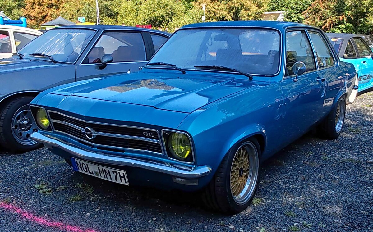 =Opel Ascona A, ausgestellt beim 2025 Manta/Ascona-Treffen in Petersberg-Marbach