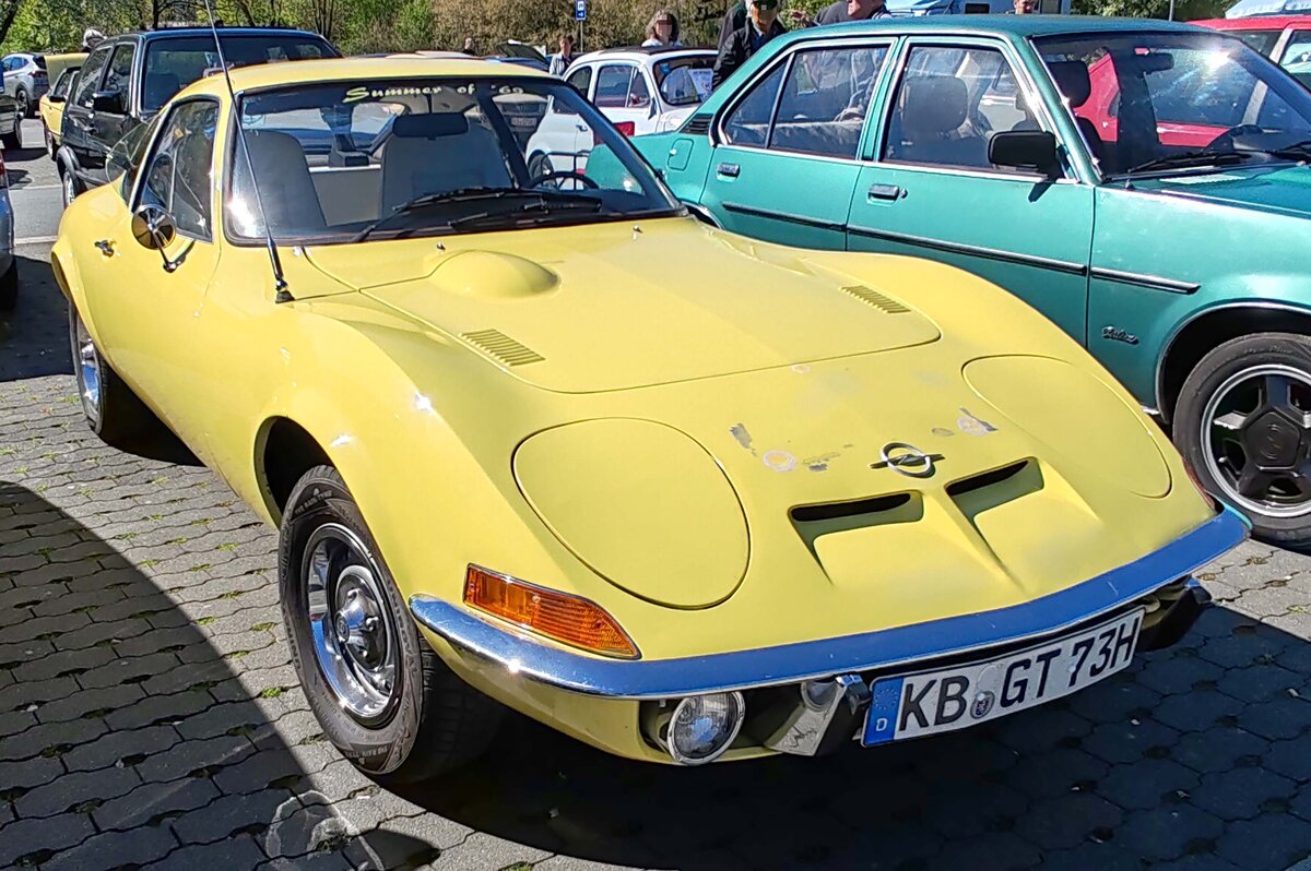 =Opel GT, ausgestellt bei der Oldtimerveranstaltung in Frankenberg, 05-2026