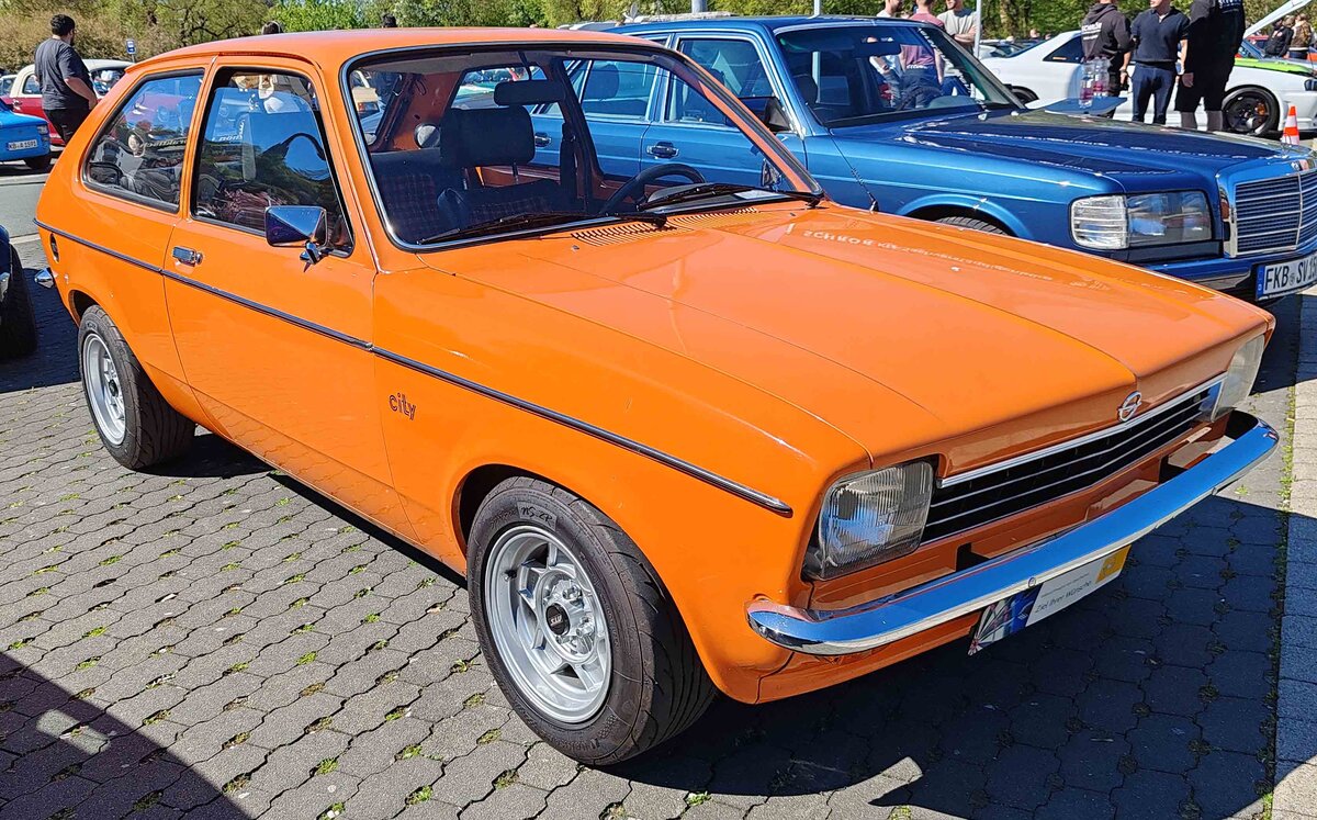 =Opel Kadett City, ausgestellt bei der Oldtimerveranstaltung in Frankenberg, 05-2026