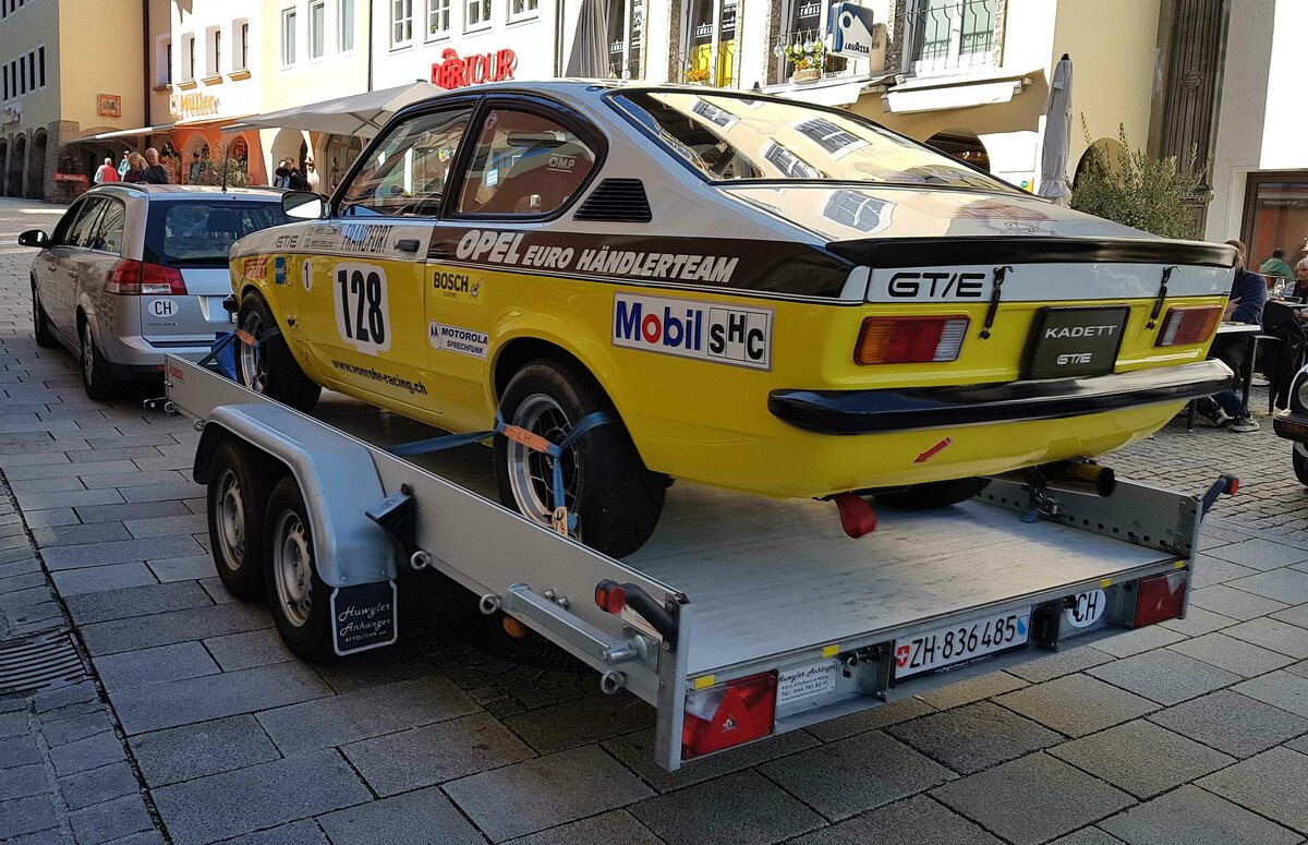 =Opel Kadett GT/E, Bj. 1978, 1978 ccm, 195 PS, während der Präsentation der Rennteilnehmer des Rossfeldrennens  Edelweiss-Bergpreis  2022 im Markt Berchtesgaden.