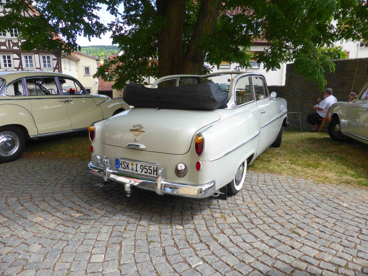 Opel Rekord Olympia Cabrio, Bj. 1955, gesehen bei den Fladungen Classics im Juli 2014