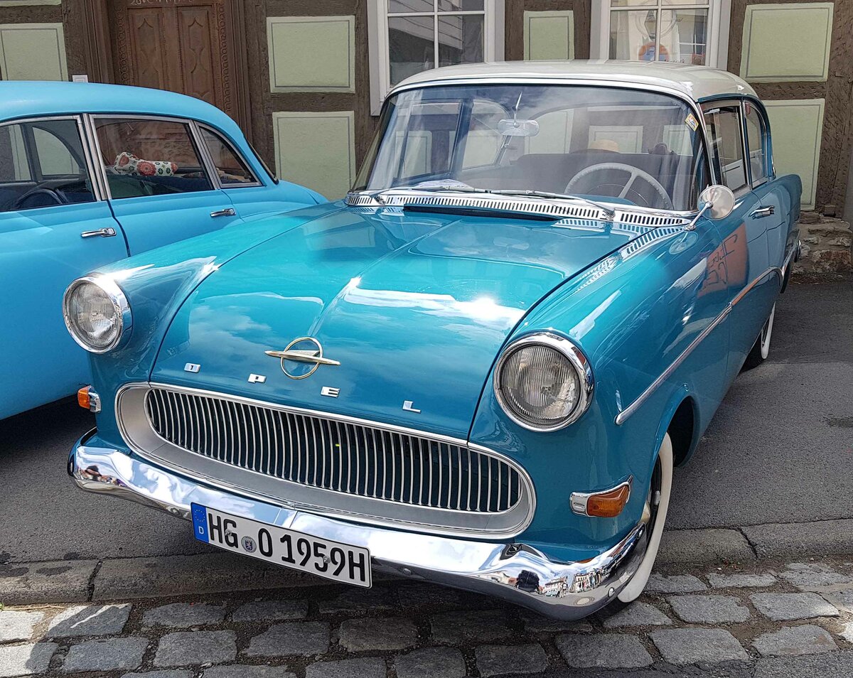 =Opel Rekord P 1, Bj. 1959, gesehen bei den Fladungen Classics 2023 im Juli 23