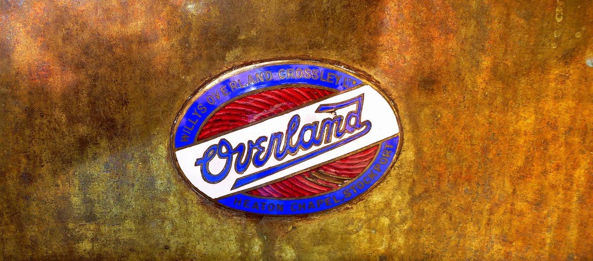 Overland, Khleremblem an einem Oldtimer-PKW, die US-amerikanische Firma wurde 1903 gegrndet und 1912 umbenannt in Willys-Overland, Aug.2014