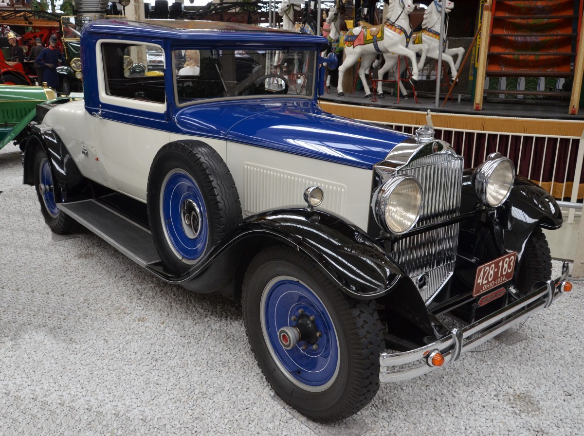 Packard Straight Eight Coupe, Baujahr: 1929, Motor: 8-Zylinder, Hubraum: 5261ccm, Leistung: 125PS. Gesehen im Museum Speyer am 09.06.2015.