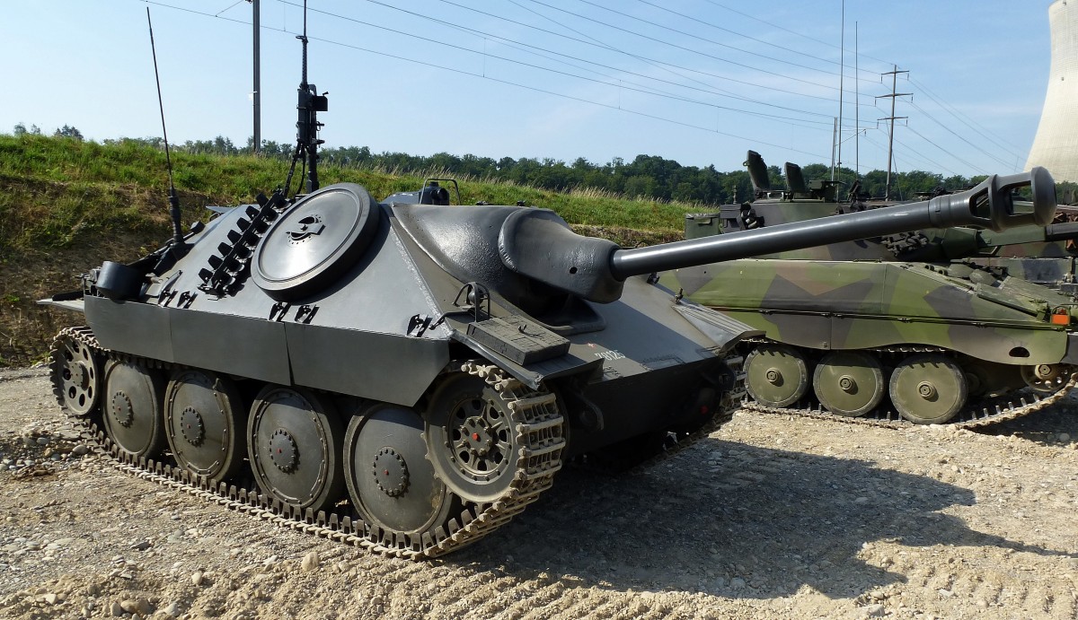 Panzerjger G13, der tschechische Panzer wurde bis 1974 in der Schweizer Armee eingesetzt, Schweizerisches Militrmuseum Full, 04.07.2015