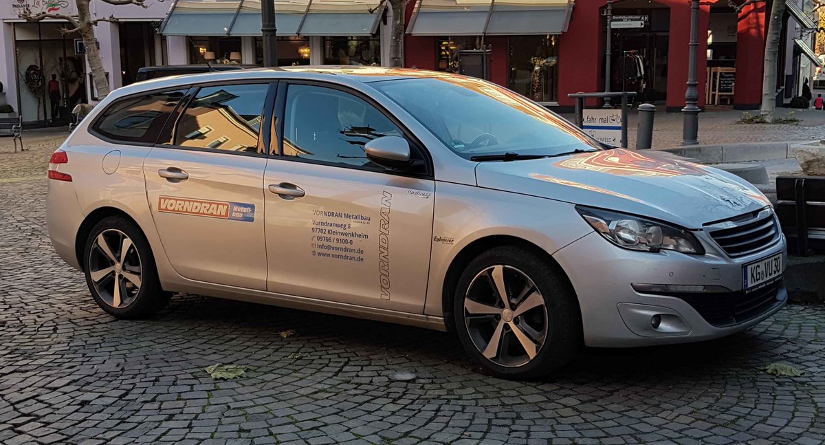 =Peugeot von VORNDRAN-Metallbau steht im November 2020 in Hünfeld