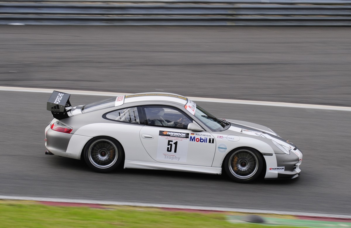 Porsche 911 / 996 GT3, beim ADAC Race Festival am 20. Juli 2014 in Spa Francorchamps,Cup und Tourenwagen Trophy.