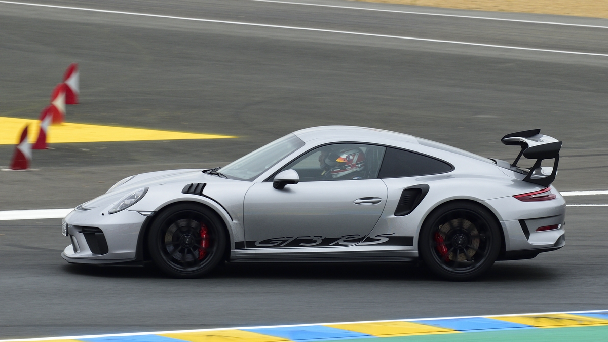 Porsche 911 GT3, am 14.6.2018 bei VIP Fahrten im Rahmen des 24h Rennen in Le Mans auf dem Circuit de la Sarth.