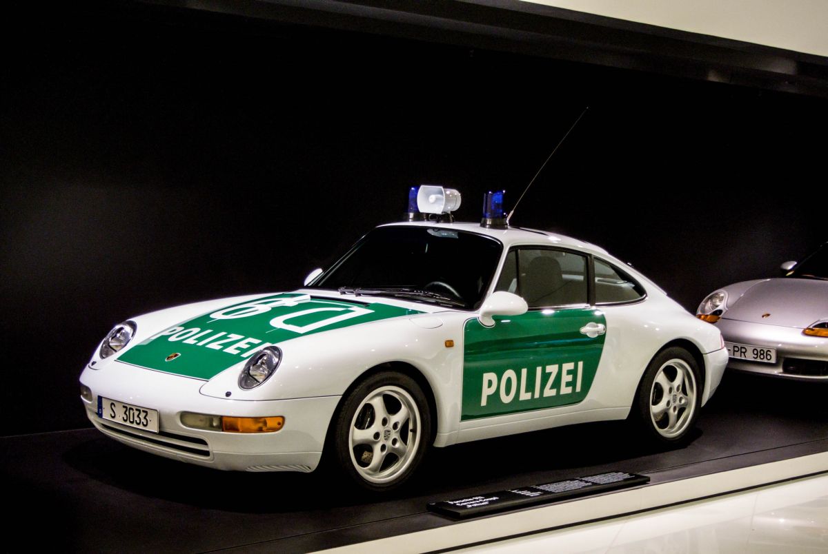 Porsche 911 Polizei. Foto: Porsche Museum Stuttgart-Zuffenhausen am 30.11.2012