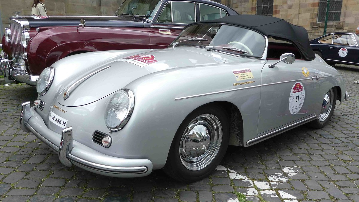 =Porsche Speedster 356 1600 S, Bj. 1958, 1600 ccm, 75 PS, steht in Fulda anl. der SACHS-FRANKEN-CLASSIC im Juni 2019