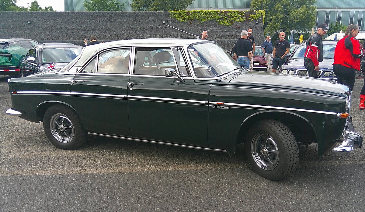 Profilansicht eines Rover P5B 3,5 Litre Coupe namens  Sir James Archibald  aus dem Jahr 1970. 10. BCMM ( B ritish C ar M otorcycle M eeting) am 19.07.2026 an Mo´s Bikertreff in Krefeld.